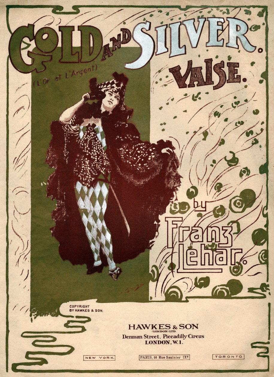 Arany és ezüst, Franz Lehar keringője. 1904 körül (illusztráció) alkotó: . .