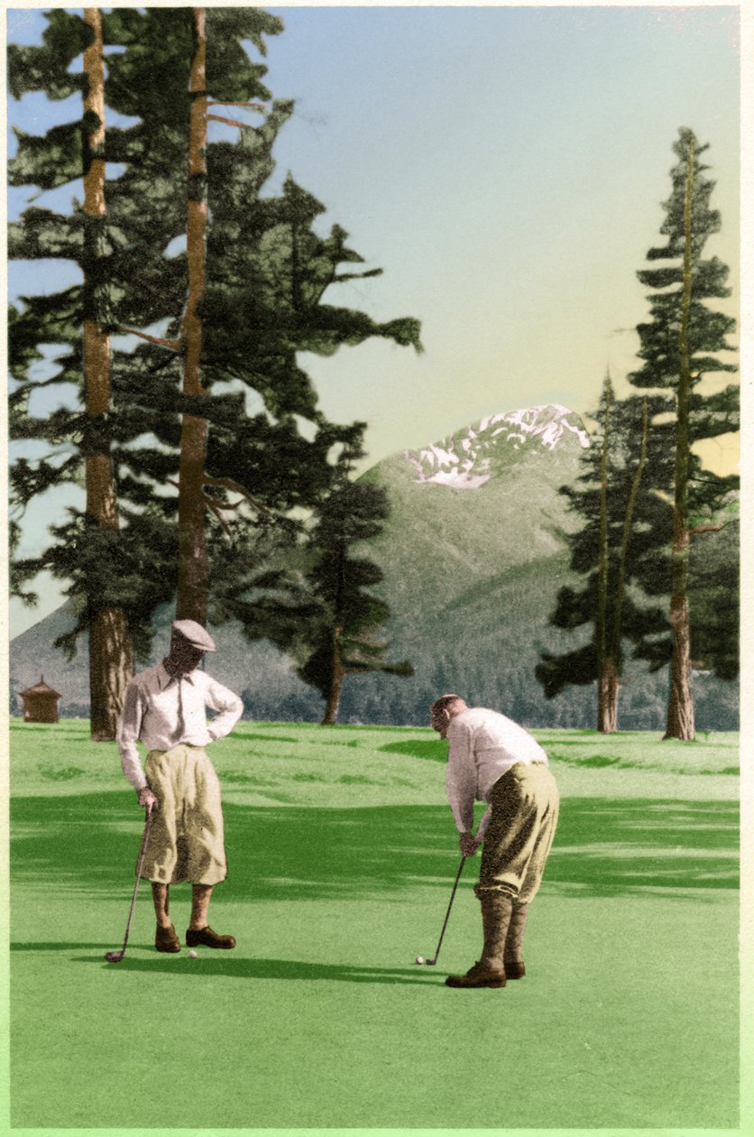 Golf St Moritzban, 1930 körül alkotó: . .