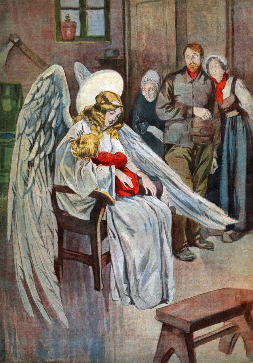 Őrangyal. 1910 körül (metszet) alkotó: . .