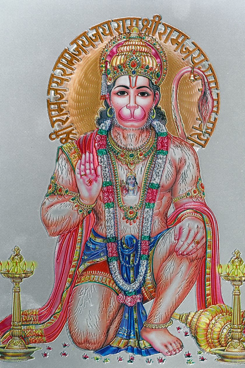 Hanuman, a majomisten a hindu mitológiában. alkotó: . .
