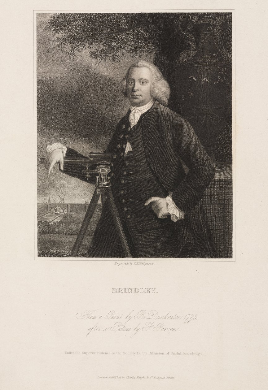 James Brindley brit építőmérnök és csatornaépítő alkotó: Frederick (attr. to) Barnard