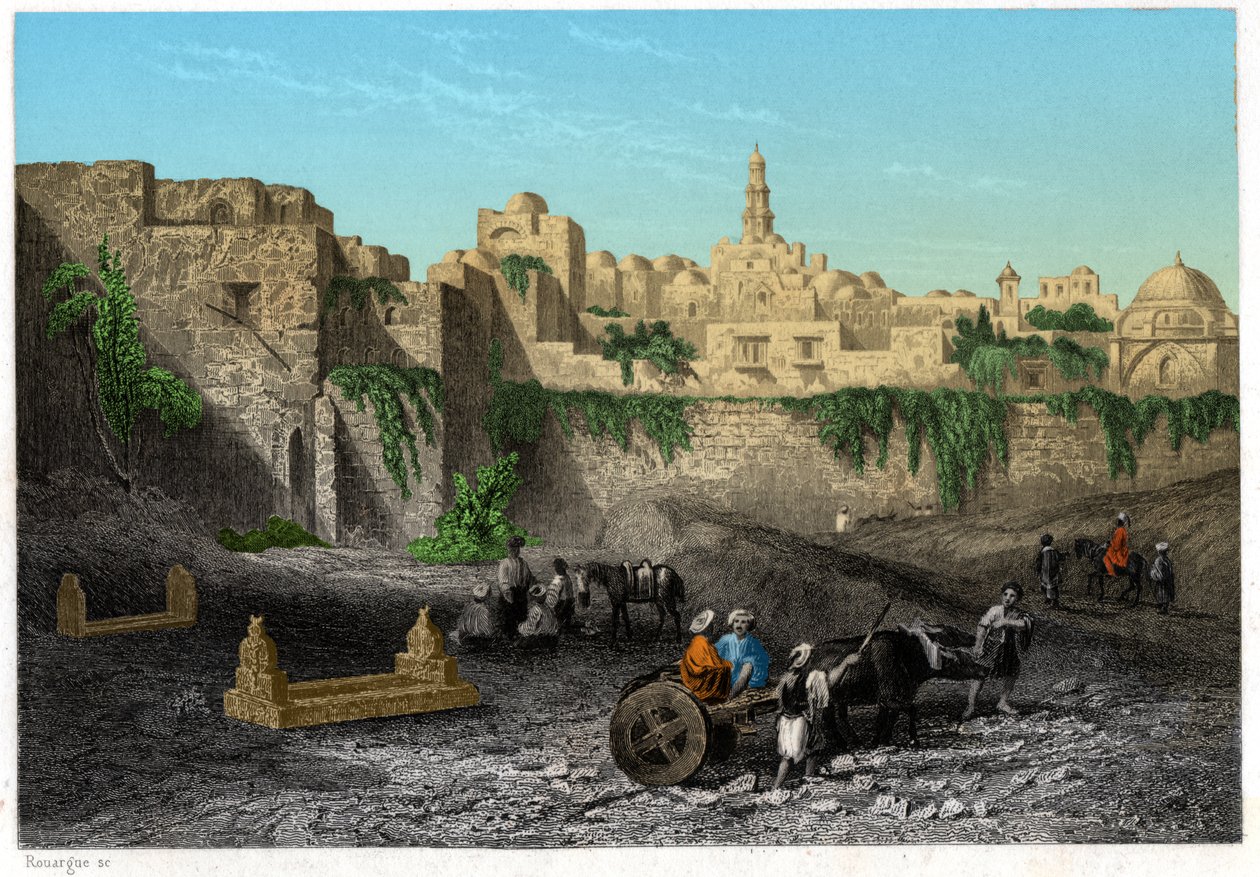 Jeruzsálem, Izrael, 1840 körül (metszet) alkotó: . .