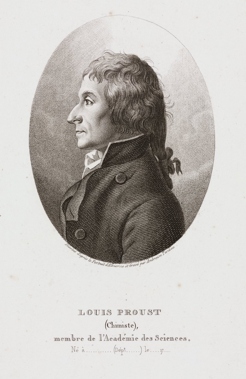 Joseph Louis Proust francia kémikus, 1795 alkotó: Frederick (attr. to) Barnard