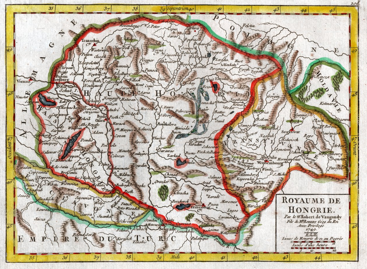 Magyarország térképe 1749 alkotó: . .