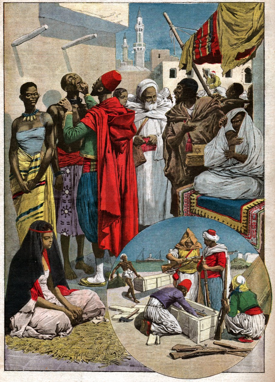 Marche aux escalves a Tripoli. Rabszolgapiac Tripoliban. alkotó: Ferdinand Georg Waldmuller