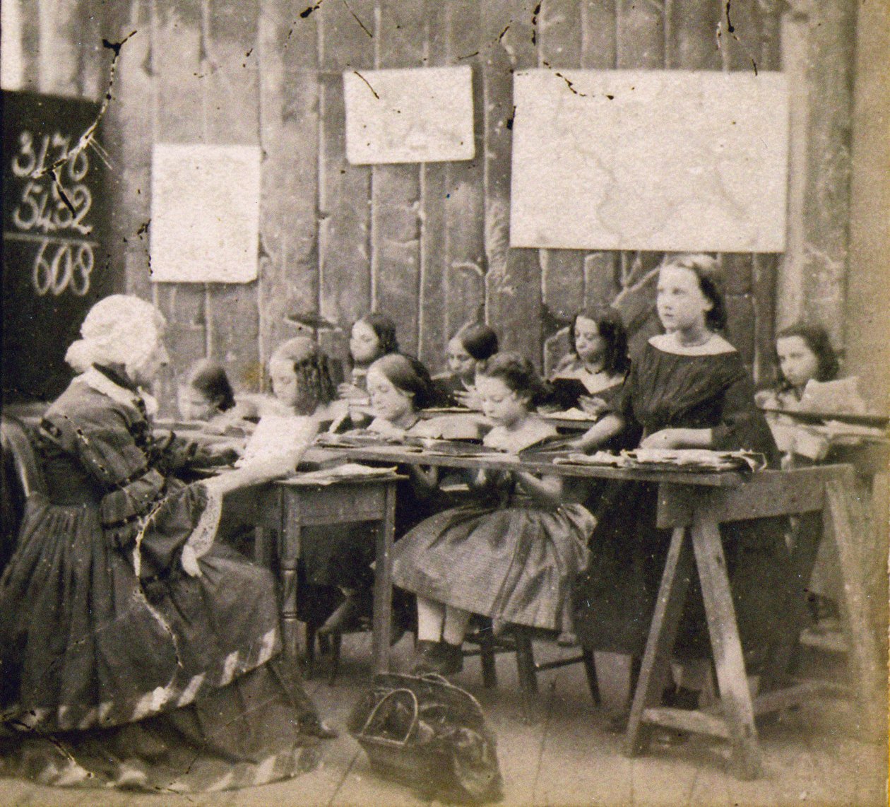 Matematika óra, 1890 körül (fotó) alkotó: Frederick (attr. to) Barnard