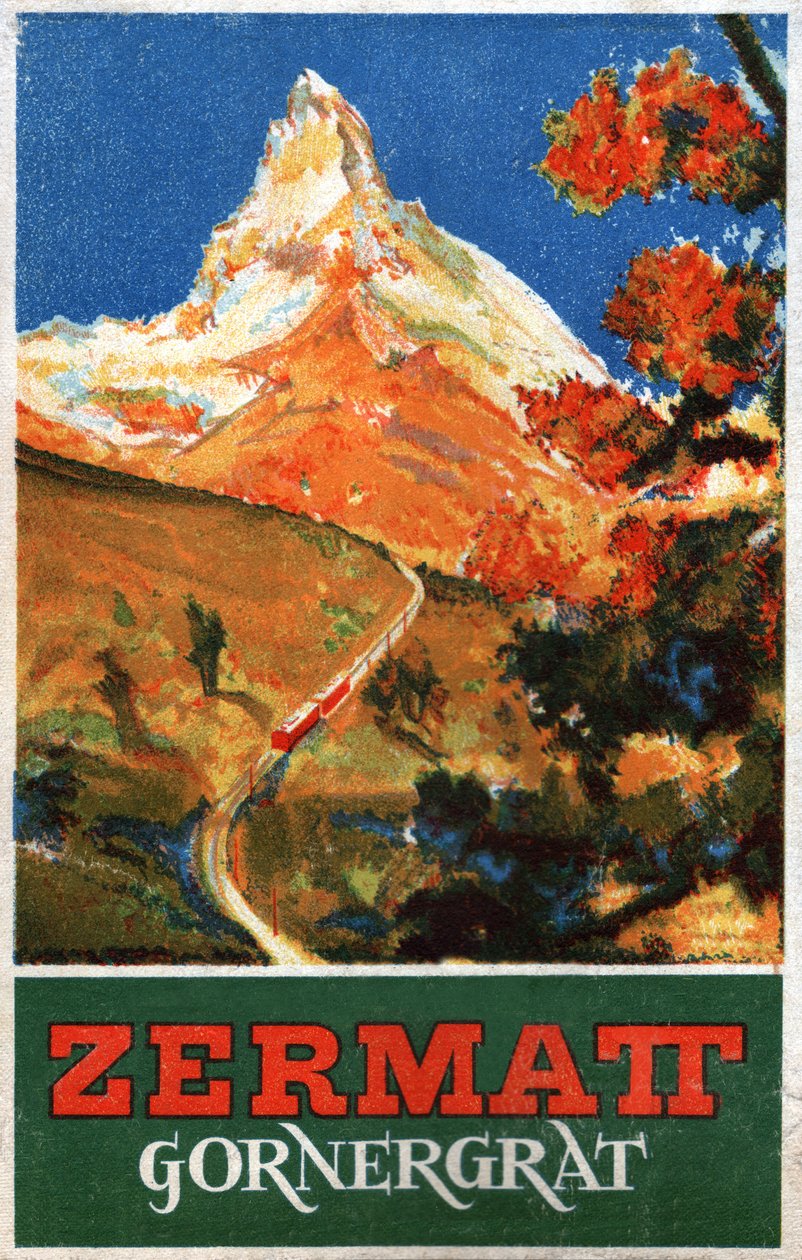 Matterhorn-hegy. 1930 körül (metszet) alkotó: . .