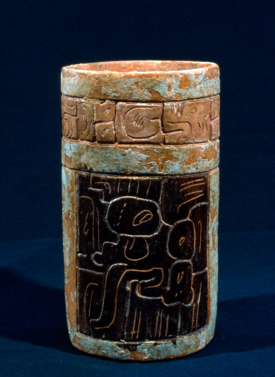 Maja temetkezési hajó Tikalból, Petenből, Guatemala, Klasszikus időszak, i.sz. 300-900 (kerámia) alkotó: Hippolyte Lalaise Devéria