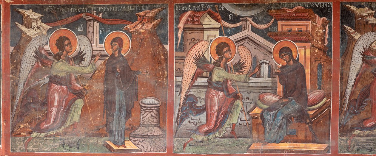 Kolostor (manastirea Moldovita). A templom. Külső. Déli. Bal oldali rész. Falfestmény. alkotó: . .