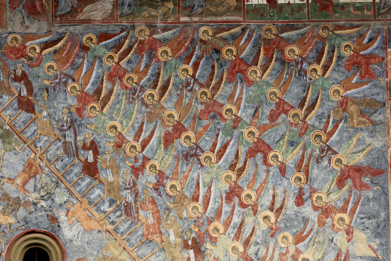 Kolostor (manastirea Sucevita). A templom. Külső. Északi fal. Falfestmények. alkotó: . .