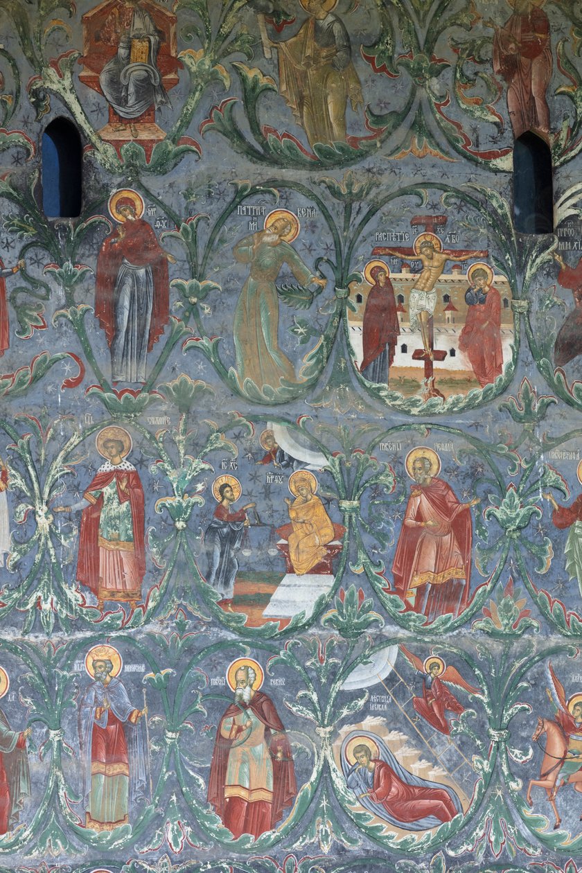 Kolostor (manastirea Sucevita). A templom. Külső. A déli fal. Falfestmény. alkotó: . .