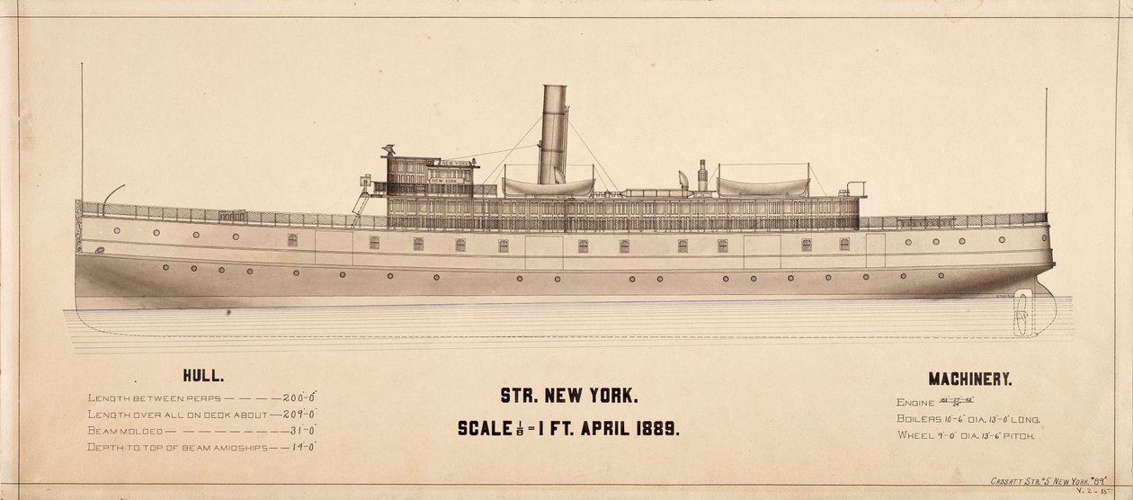 New York (Gőzhajó: 1889) tervei alkotó: . .
