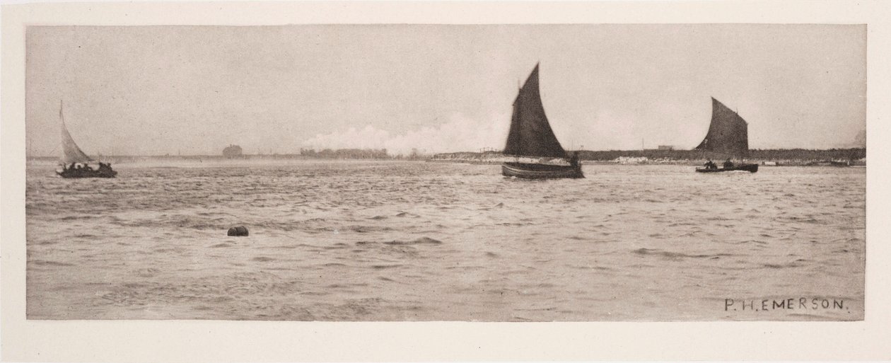 "A Breydon Wateren, jön a tengeri köd" alkotó: Frederick (attr. to) Barnard