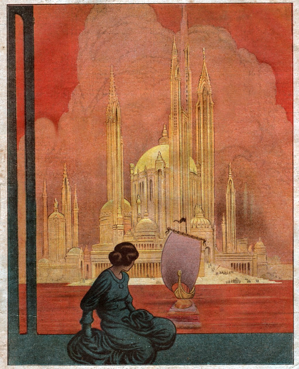 Panoráma egy utópisztikus városra. 1922 (illusztráció) alkotó: . .
