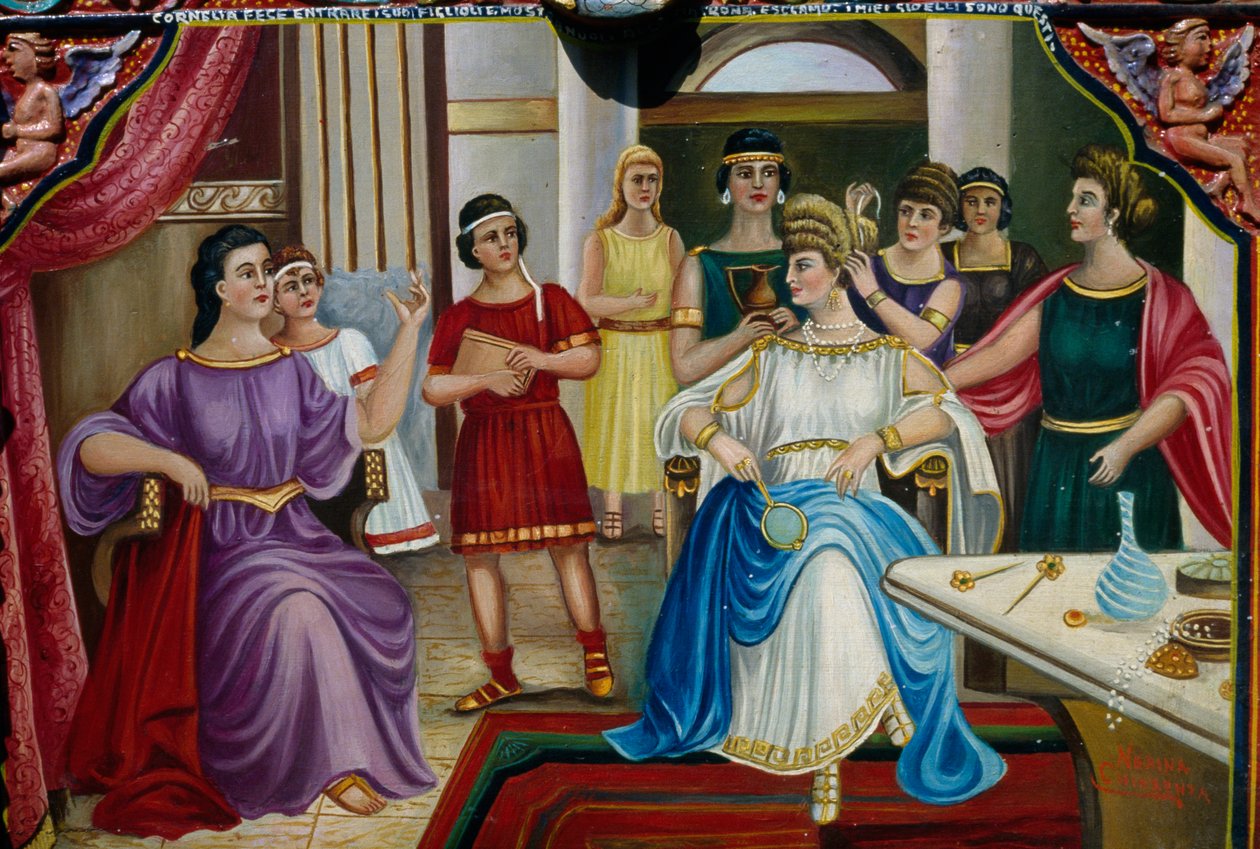 Római matrónát ábrázoló képi dekoráció szicíliai kocsin, Szicília, Olaszország, részlet alkotó: Georg Carl Heinrich Dollmann