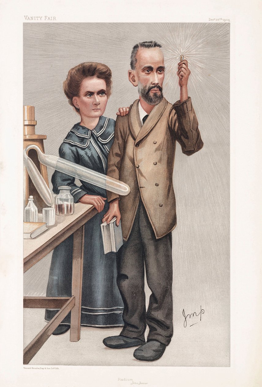 Pierre és Marie Curie francia fizikusok alkotó: Henry Charles Fehr