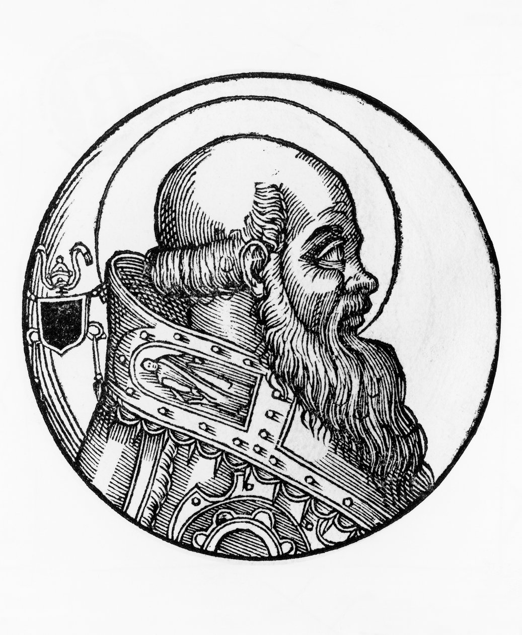 III. Bonifác (meghalt 607-ben), a katolikus egyház 66. pápája portréja 607-ből, metszet alkotó: William Walcutt