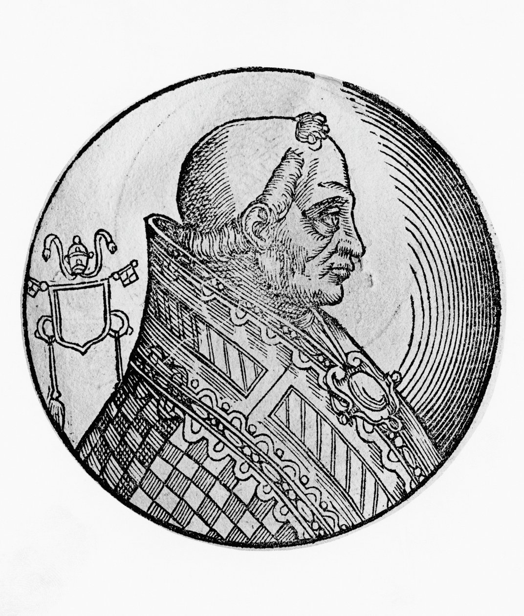 II. Bonifác (meghalt 532-ben), a katolikus egyház 55. pápájának portréja 530-ból, metszet alkotó: William Walcutt