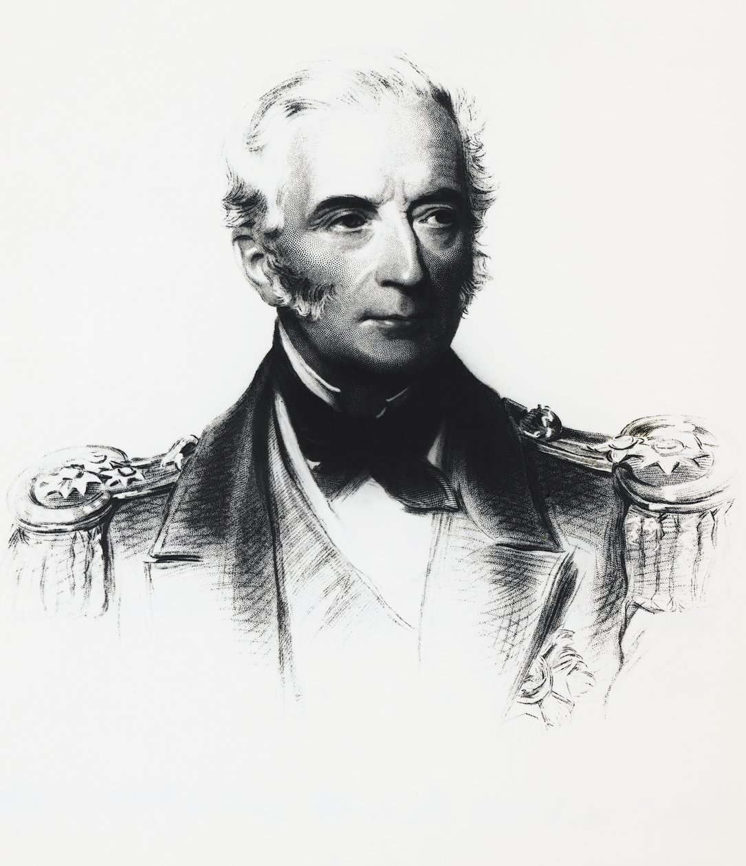 Edward Hobart Seymour (1840-1929), a szövetséges flotta admirálisának portréja, aki részt vett a kínai boxerekkel való összecsapásokban, rajz alkotó: Georg Carl Heinrich Dollmann