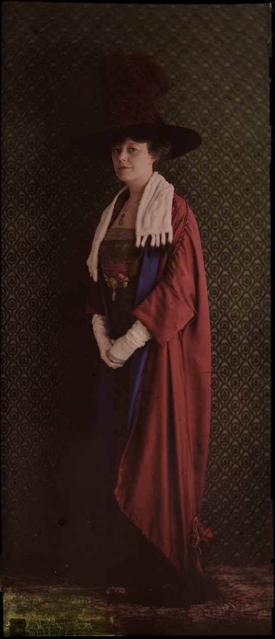 Egy ünnepi ruhás nő portréja, 1912 alkotó: Frederick (attr. to) Barnard