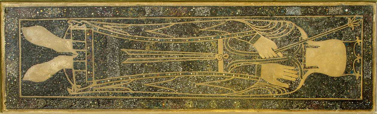 Fredegonde királynő temetési táblája (545-597) - Saint-Denis-bazilika (Saint Denis) - Franciaország, Ile-de-France, Seine-Saint-Denis alkotó: . .