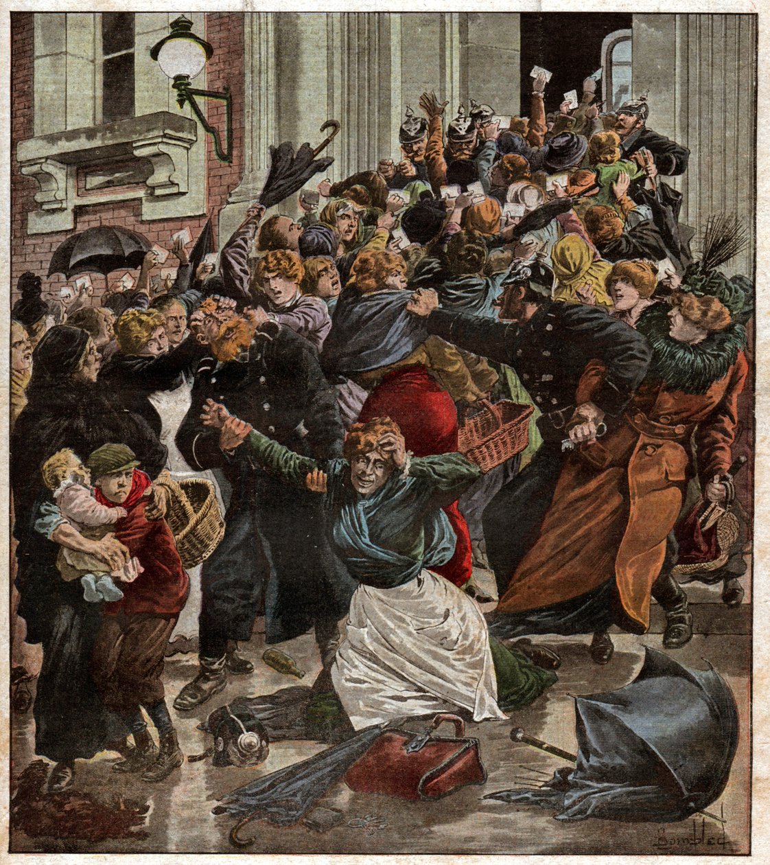 Értékelés Berlinben. Élelmiszer-adagolás Berlinben. alkotó: Ferdinand Georg Waldmuller