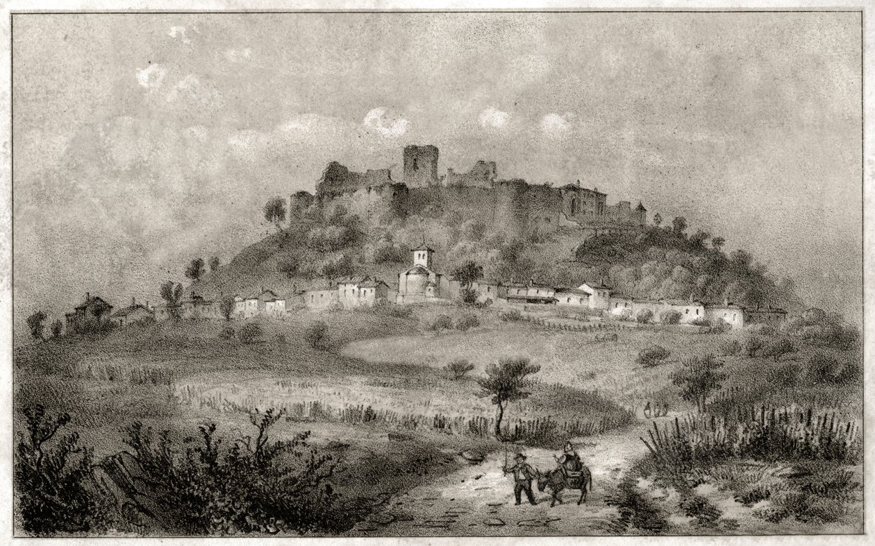 Preny várának romjai, Lotaringia. kb. 1860 (metszet) alkotó: . .