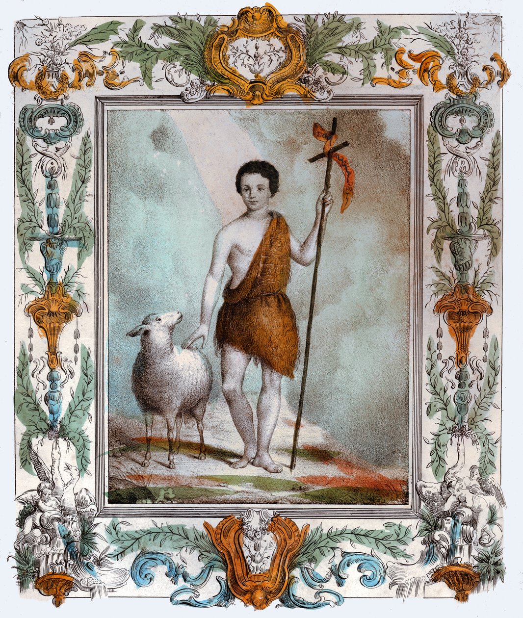 Keresztelő Szent János, 1880 körül (metszet) alkotó: . .
