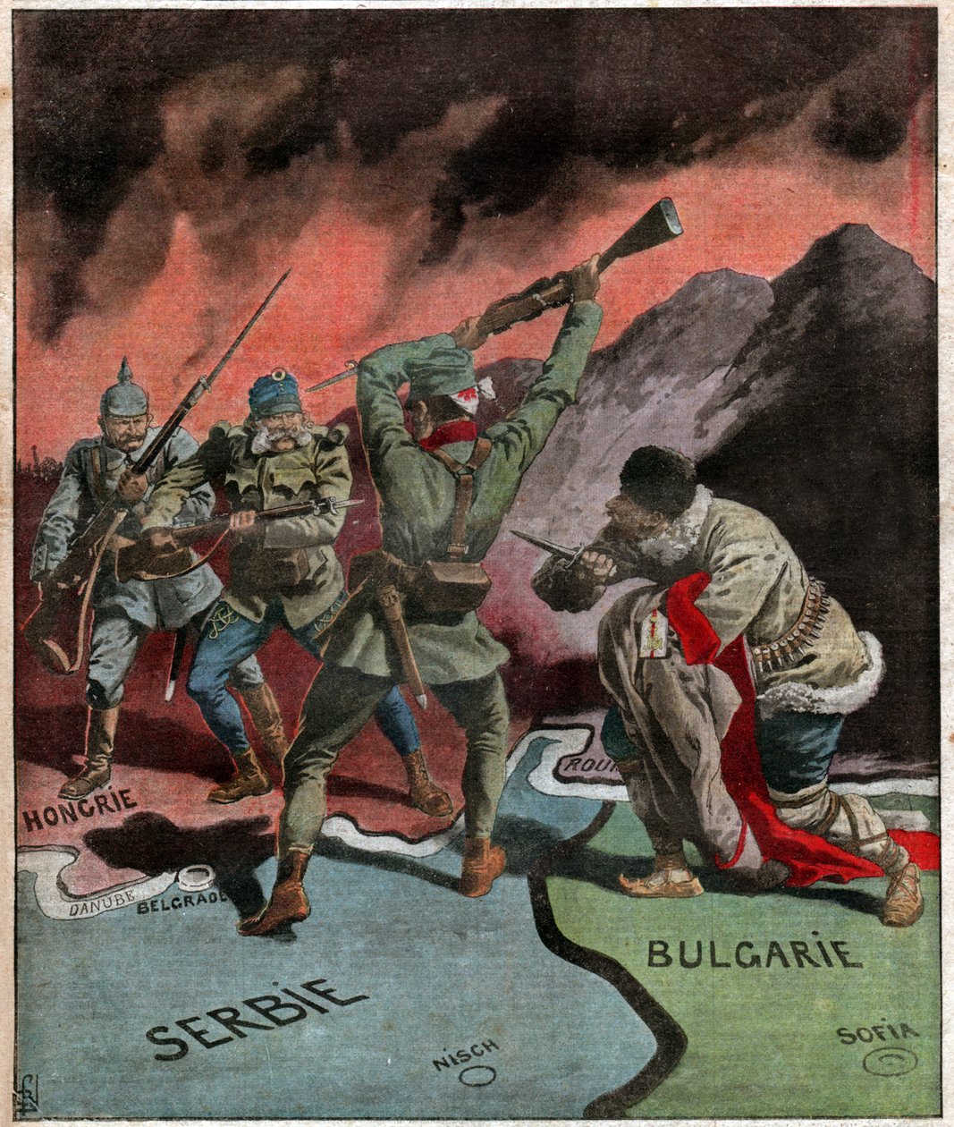 Szerbia az első világháború alatt. Szerbia az első világháború idején. alkotó: Ferdinand Georg Waldmuller