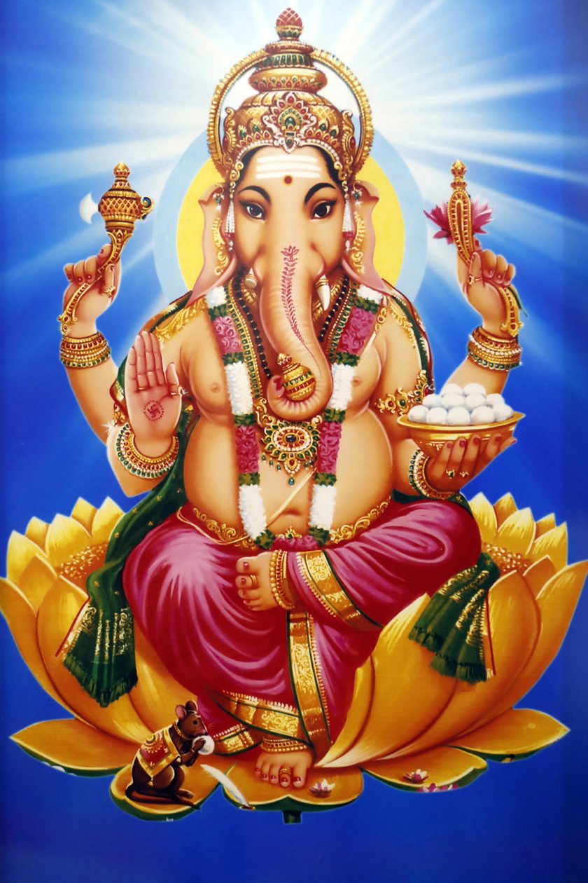 Shiva hindu templom. Ganesha vagy Ganapati: az elefántfejű hindu isten. alkotó: . .