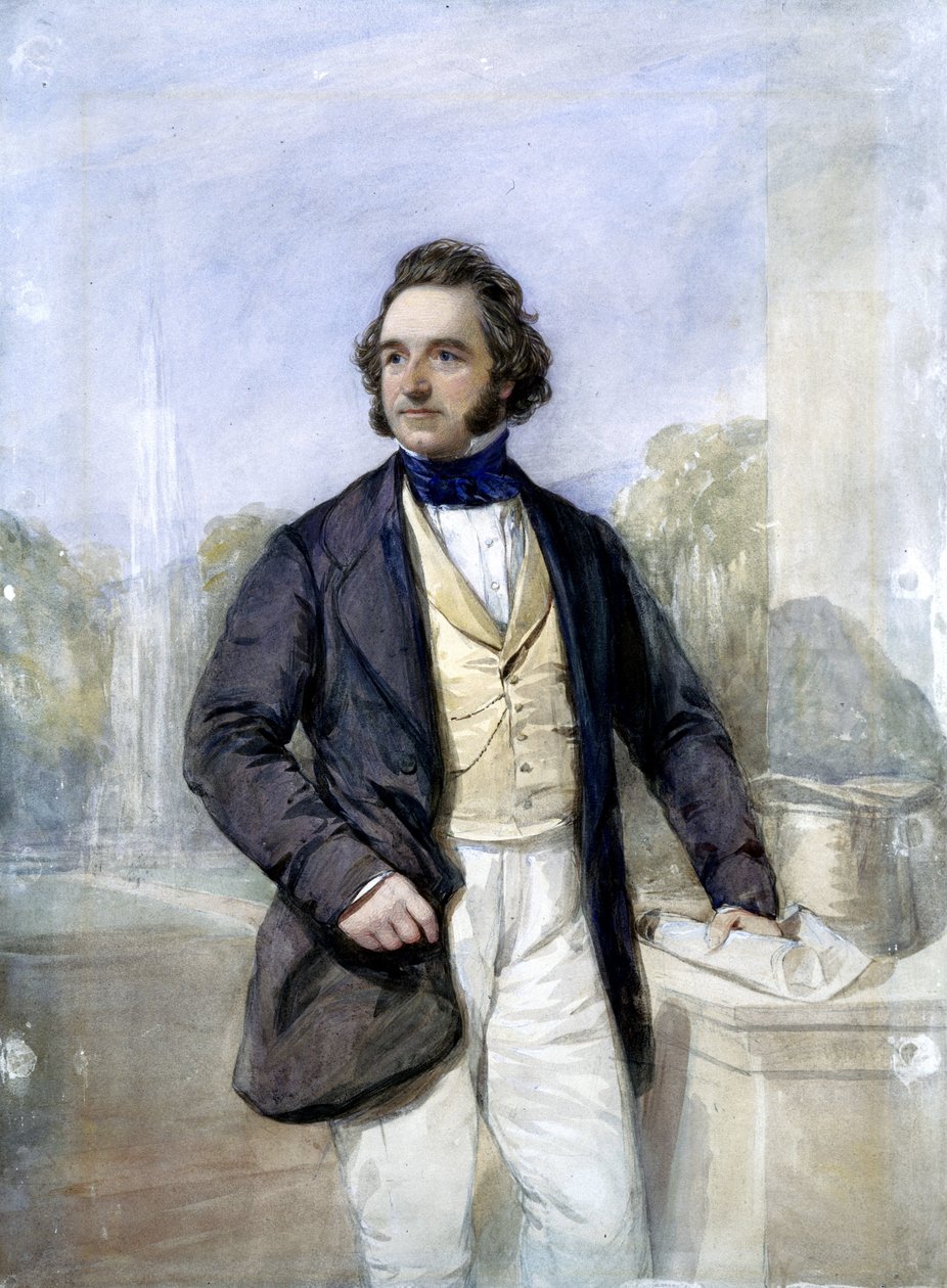 Sir Joseph Paxton, angol építész és a Crystal Palace tervezője, 1851 körül alkotó: Ferdinand Georg Waldmuller