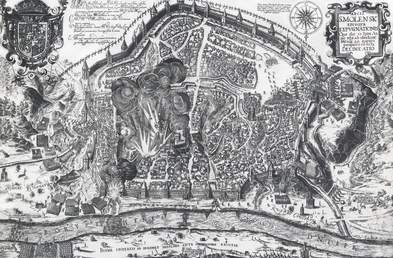 Szmolenszk város az 1611-es lengyel ostrom idején, Oroszország alkotó: Georg Carl Heinrich Dollmann
