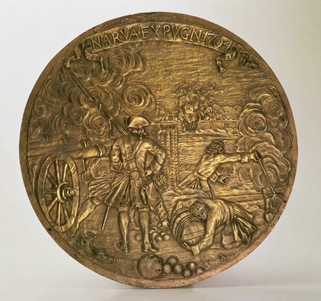 Narva elfoglalása, bartolomeo Carlo Rastrelli (1675-1744) domborműve, 1720 körül (bronz) alkotó: Hippolyte Lalaise Devéria