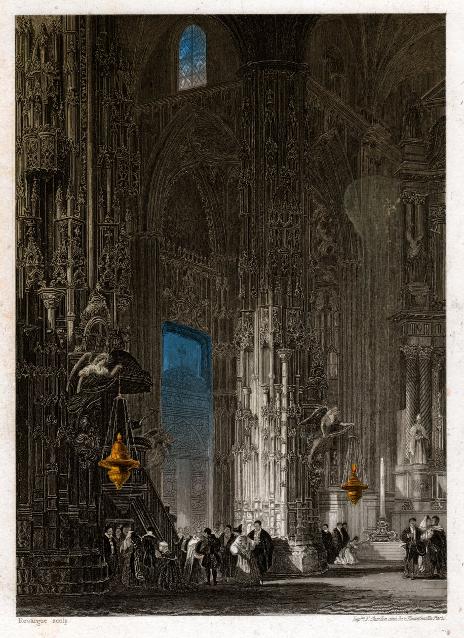 A Szent Megváltó székesegyháza Jerez de la Fronterában (Xeres). 1840 körül (metszet) alkotó: . .