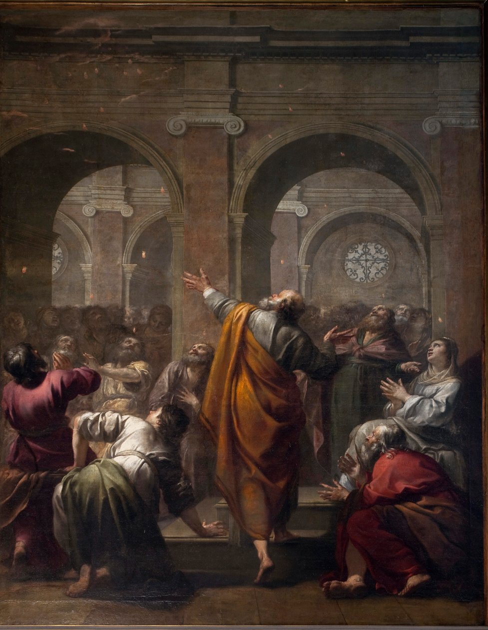 A Szentlélek alászállása, 1634. május, Jacques Blanchard (1600-1638). Cathedrale Notre Dame de Paris – Párizs 4 – XIII., XIII., XIX., Viollet-le-Duc rehabilitációja – alkotó: . .