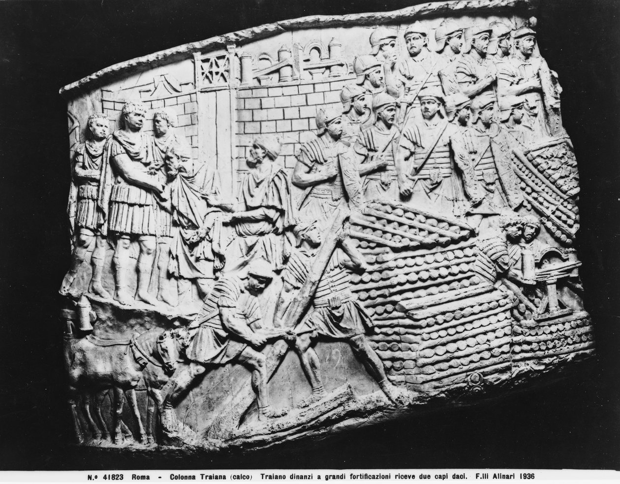Traianus császár engedelmességet kapott két barbártól (gipsz) alkotó: Hippolyte Lalaise Devéria