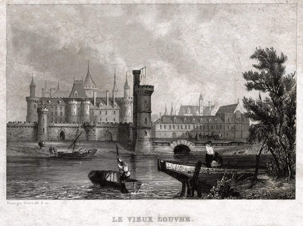 A régi Louvre, 19. század eleje (metszet) alkotó: . .