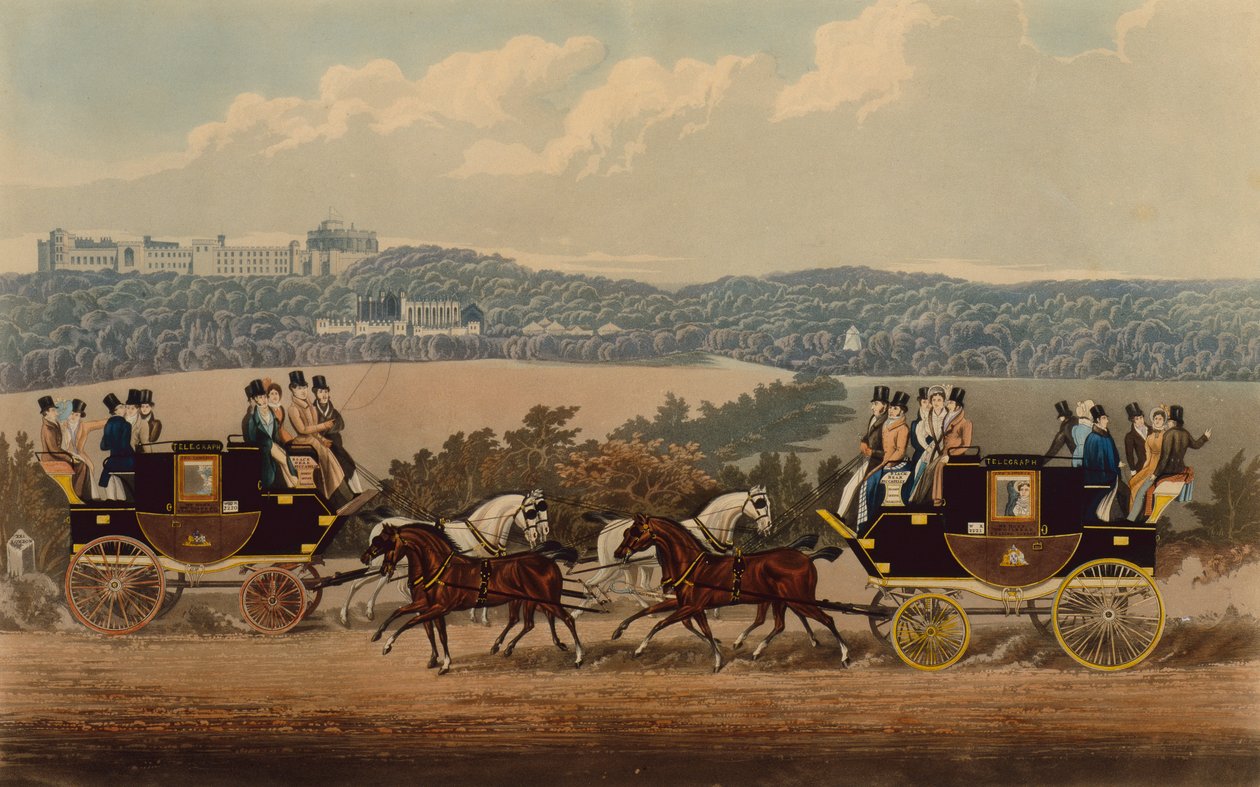 The Reading Telegraph Coaches (színes metszet) alkotó: . .