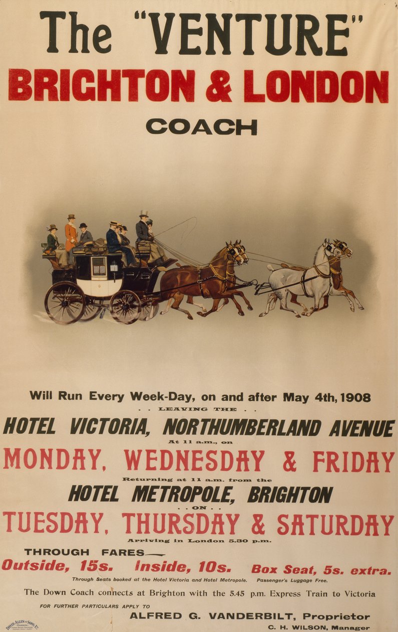 A „Venture” Brighton és London Coach alkotó: . .