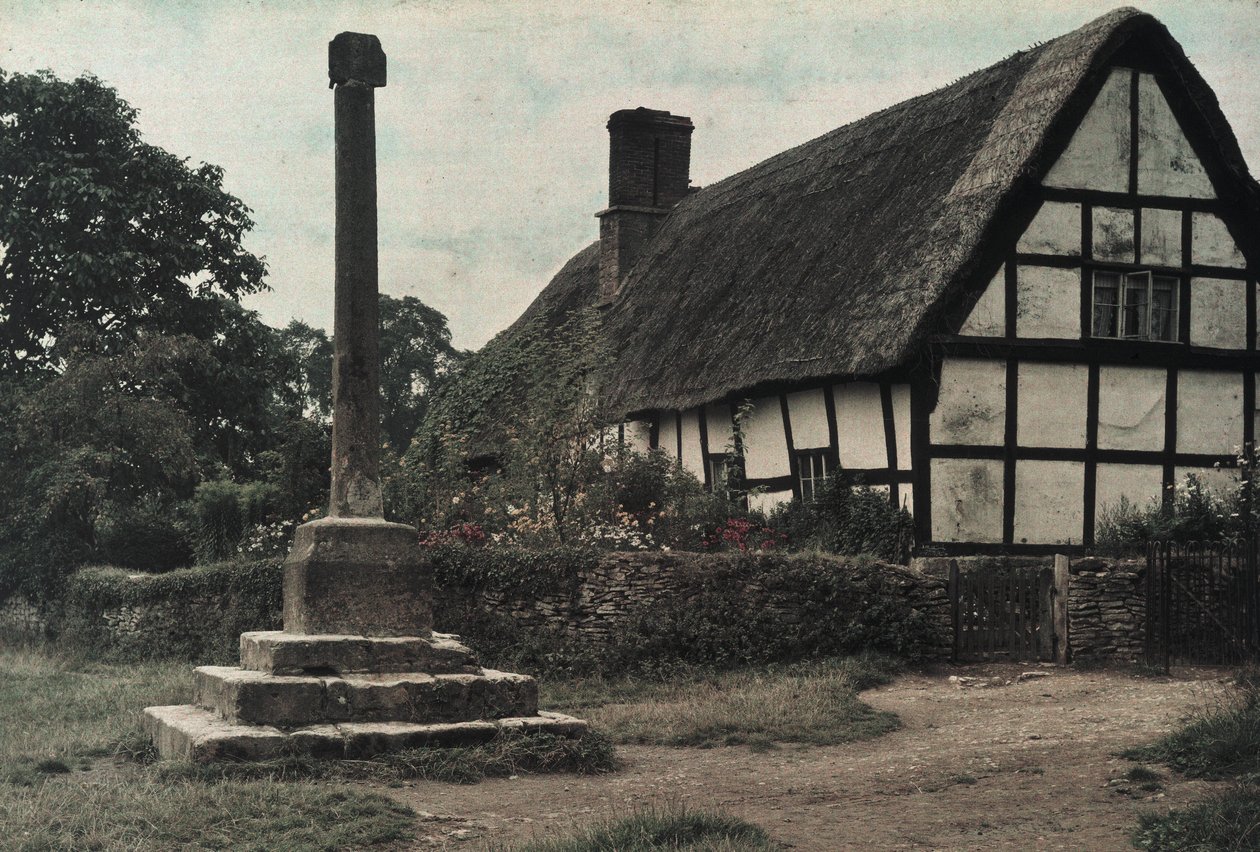 "The Village Cross, Ashton-Under-Hill, Gloucestershire" alkotó: Frederick (attr. to) Barnard