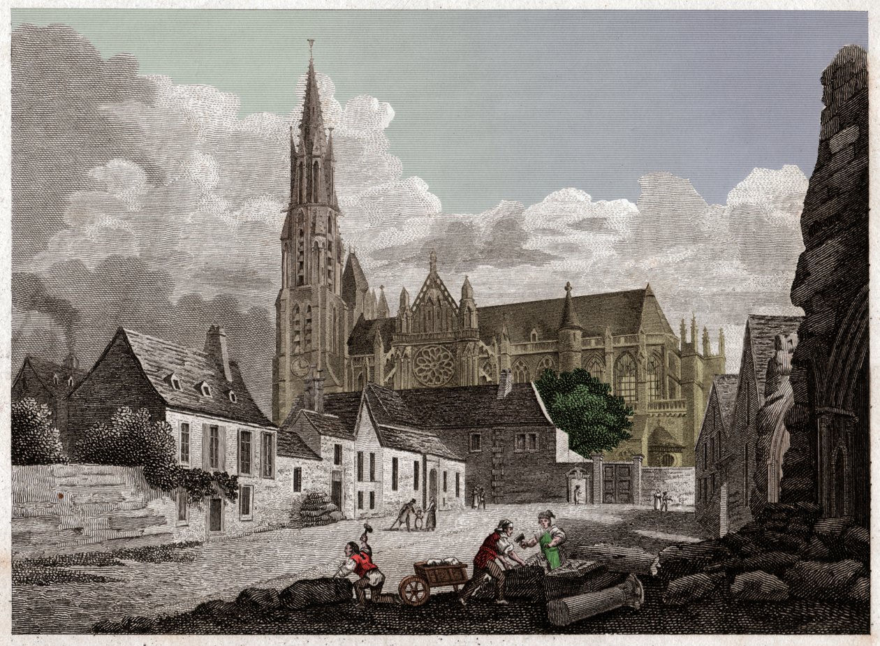 Senlis katedrálisa. 1840 körül (metszet) alkotó: . .