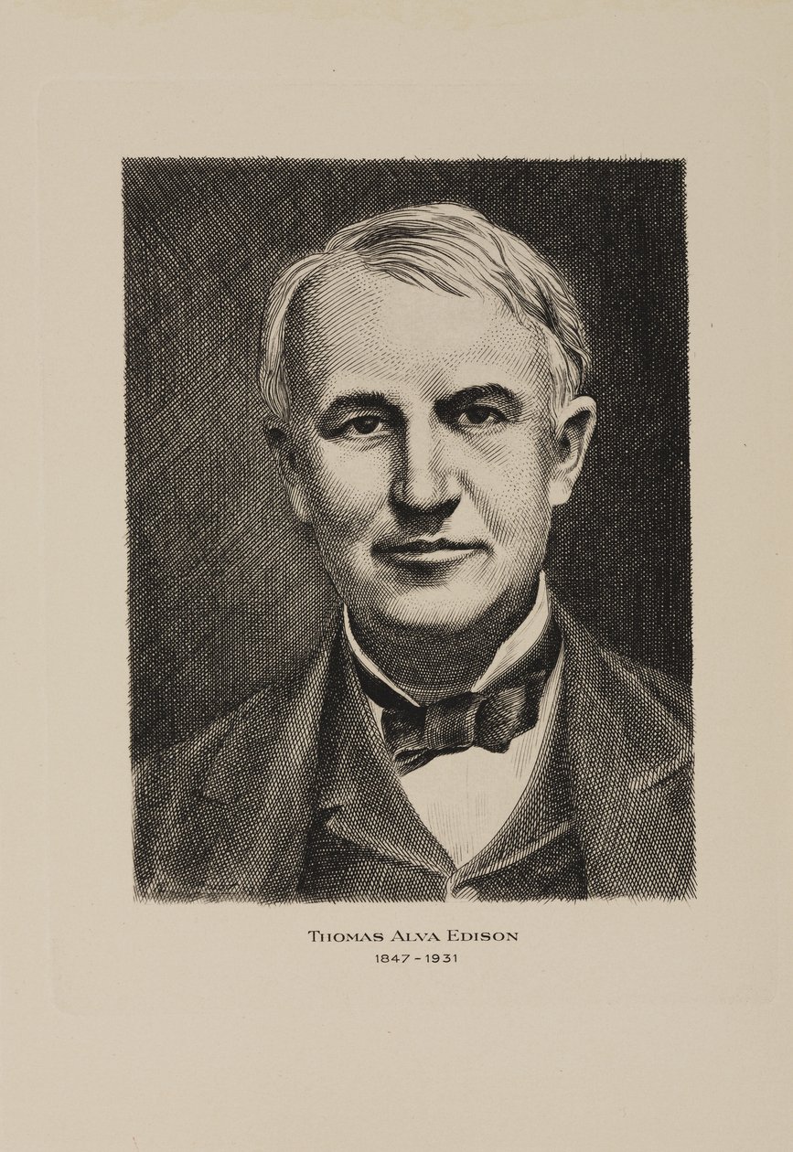 Thomas Alva Edison amerikai feltaláló, a XX. század eleje alkotó: Frederick (attr. to) Barnard