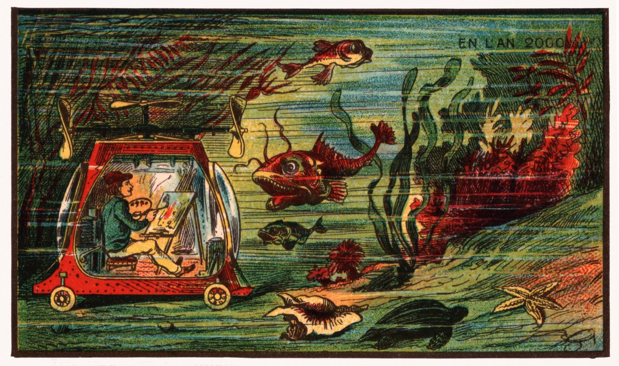 A tenger alatt festő, 1910 körül alkotó: . .