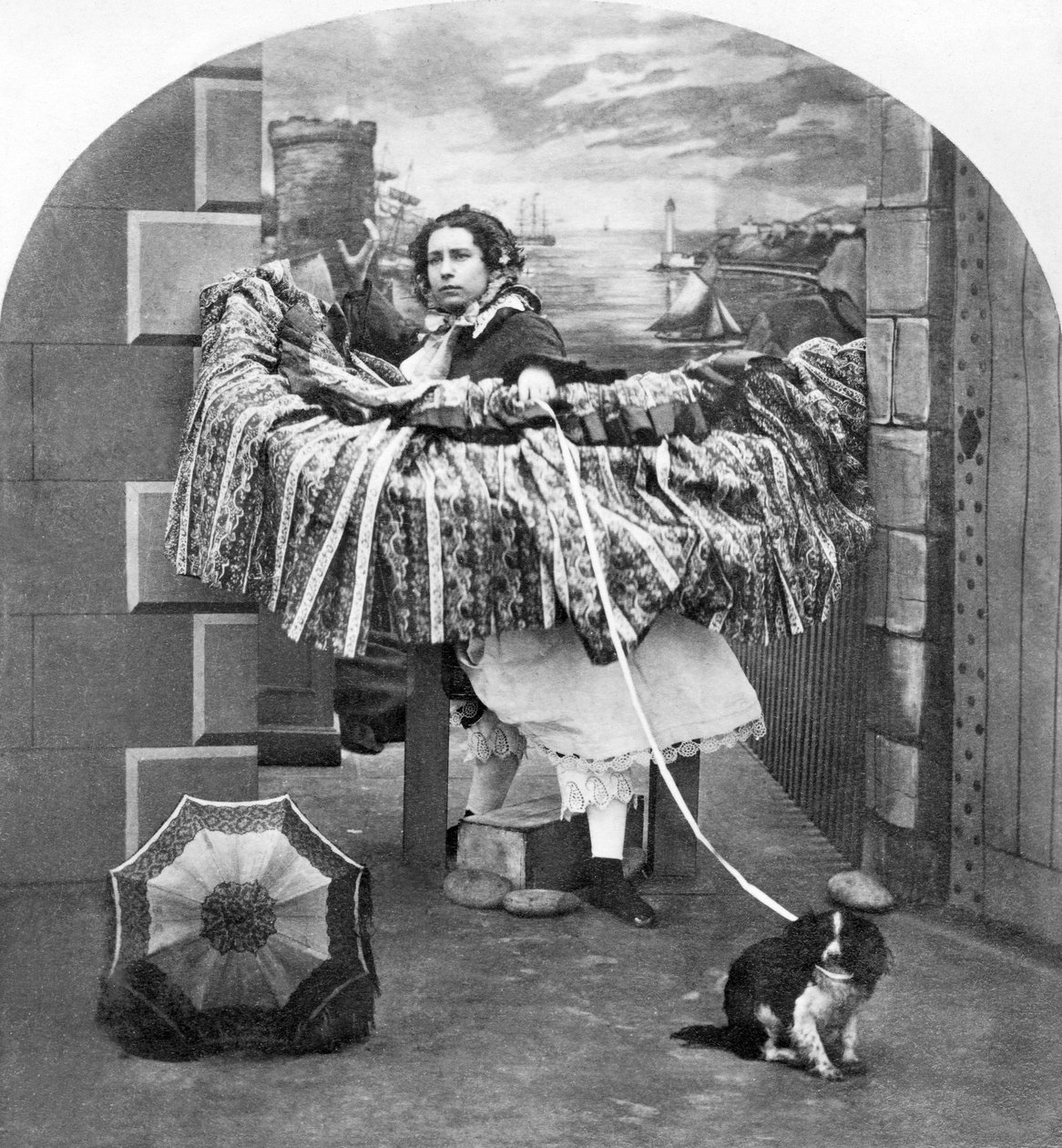 Egyesült Királyság: Stereoscope A Stylish Affair címmel, c1860 alkotó: Ferdinand Georg Waldmuller