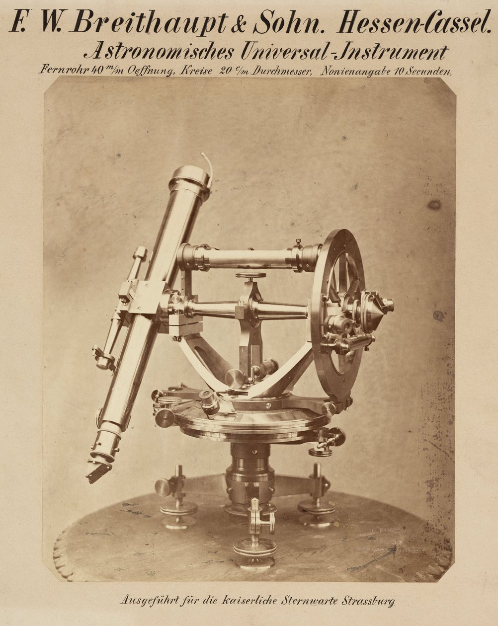 Univerzális kör, Strasbourg Obszervatórium alkotó: Frederick (attr. to) Barnard