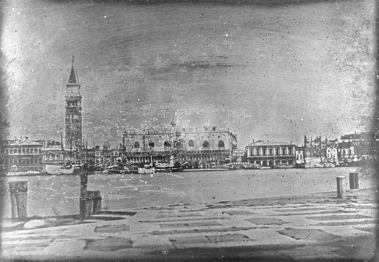 "Velence, általános kilátás Sa Velence szigetéről, általános kilátás San Giorgio Maggiore szigetéről" alkotó: Frederick (attr. to) Barnard