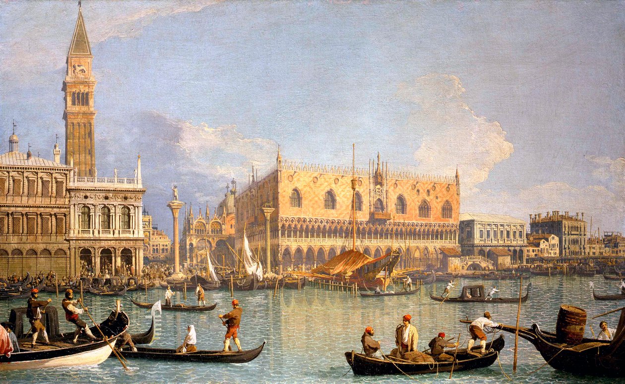 Kilátás a Dózse-palotára alkotó: Canaletto