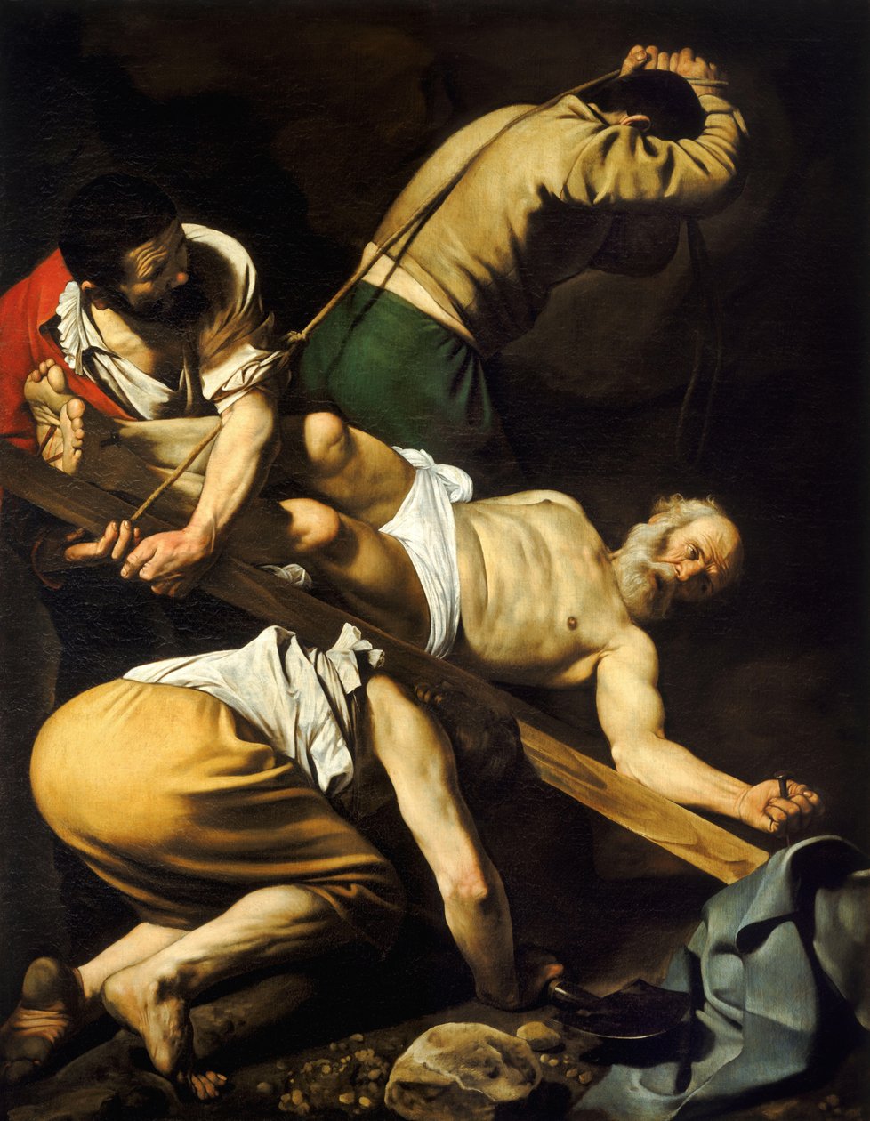 Szent Péter keresztre feszítése alkotó: Michelangelo Merisi da  Caravaggio