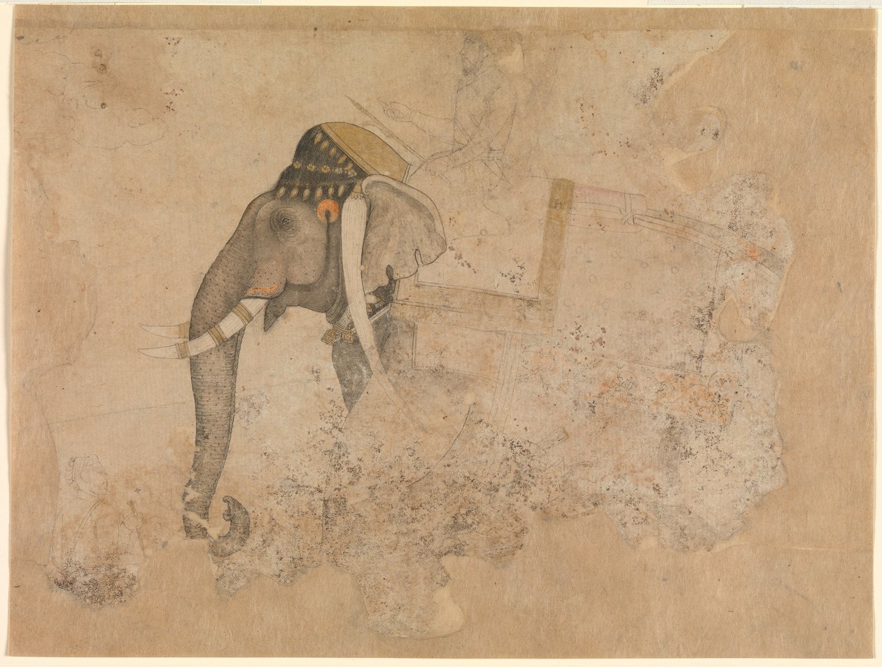 Hashim. Elefánt és Lovas. kb. 1640 Metropolitan Museum of Art, New York alkotó: Hashim