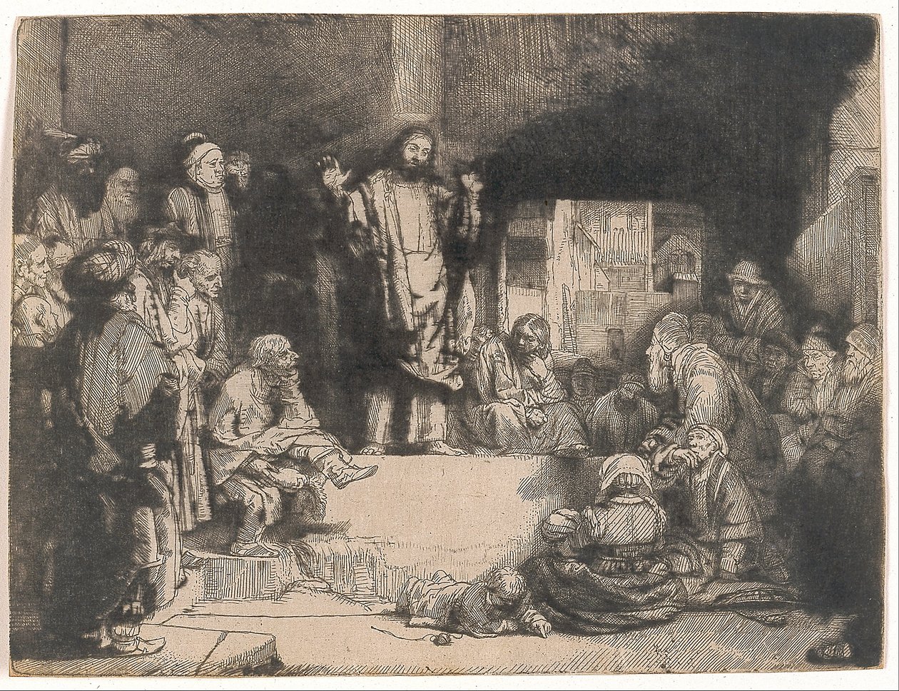 Krisztus prédikációja (La Petite Tombe) alkotó: Rembrandt van Rijn